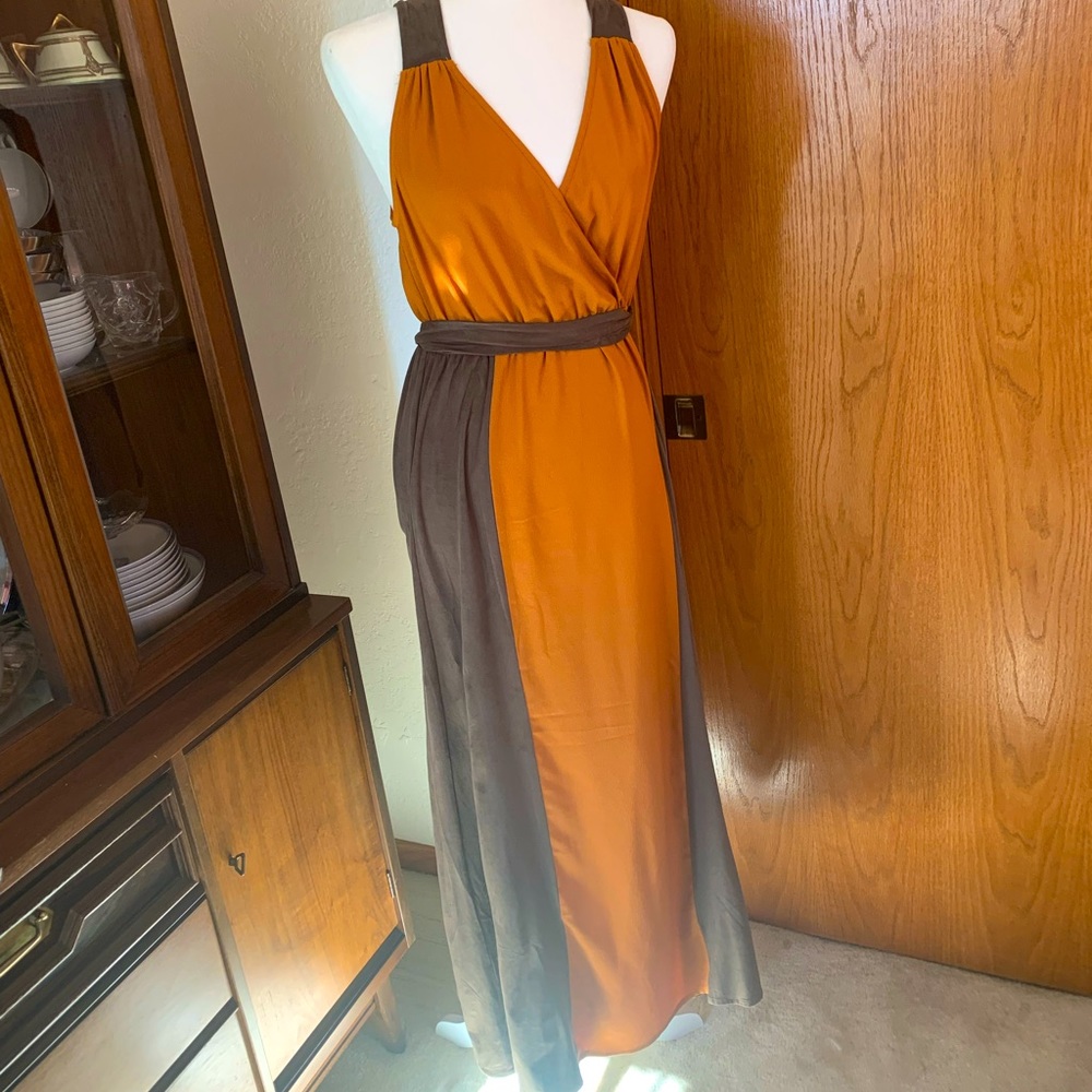 C. Luce ultra suede maxi dress